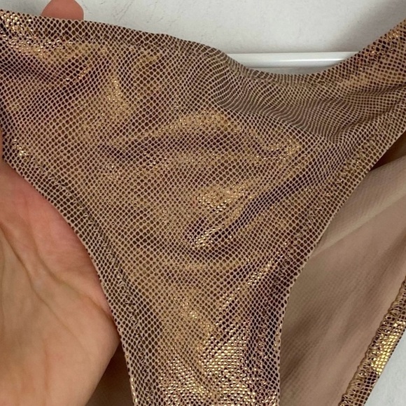 Solid & Striped Size Large Bronze Metallic Bikini Bottom - Picture 3 of 8